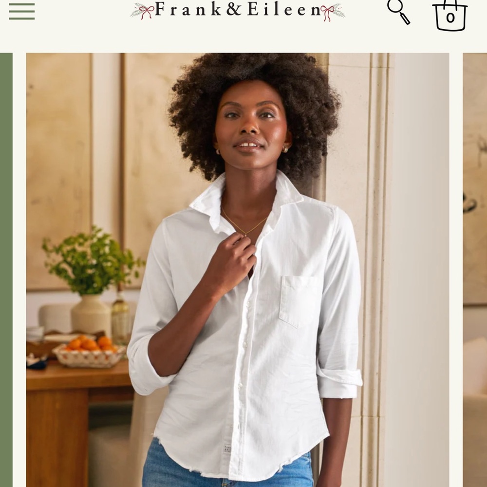 FRANK & EILEEN WHITE DENIM SHIRT